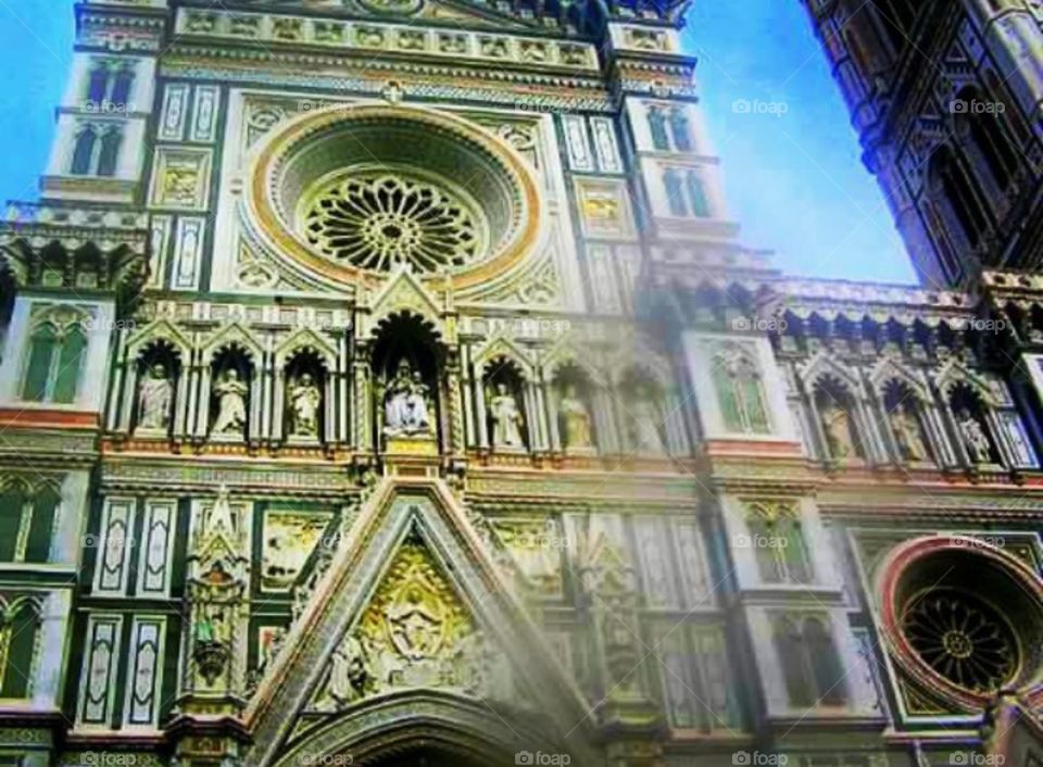 rustic cathedral at Florence Italy