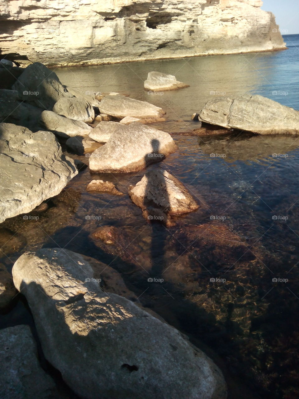 Water, No Person, Rock, Travel, Seashore