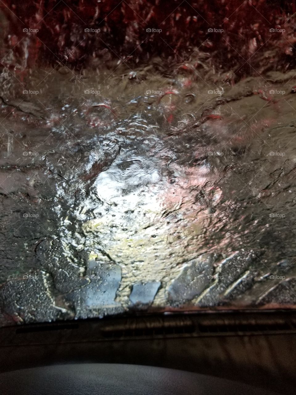 Car wash in my car.