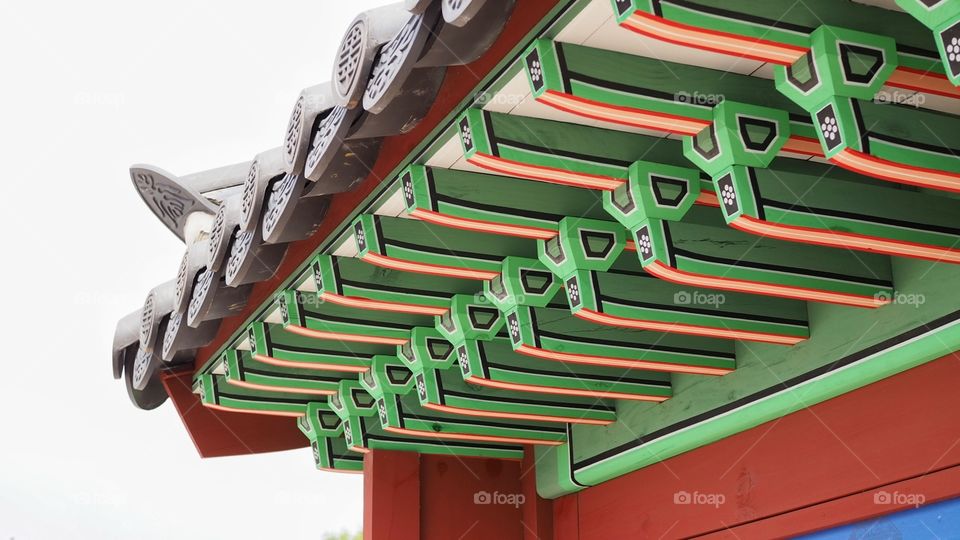 Colorful ceiling/roof