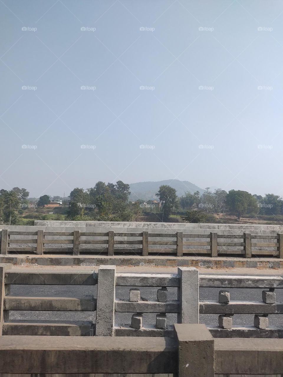 Beautiful view of the mountain from the top of the culvert.