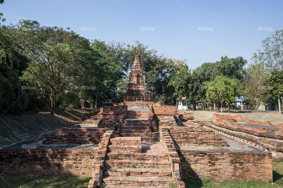 Ruin city in chiang mai Thailand 