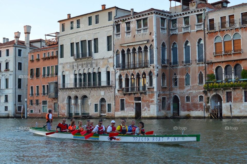 Rowing in Venice