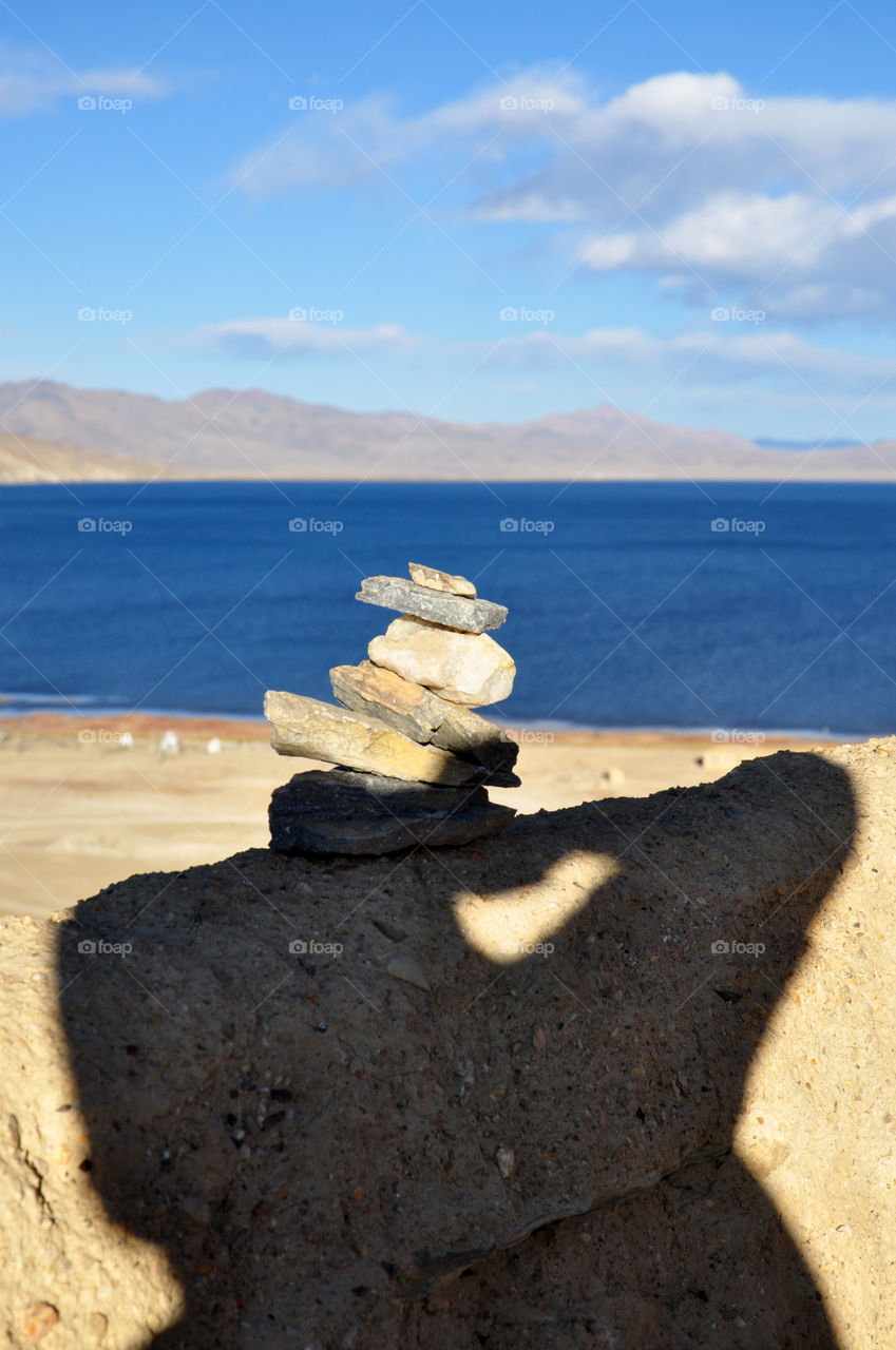 Shadows and the lake 