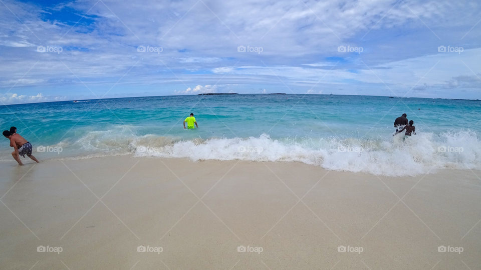 Fun in the Caribbean Sea at Atlantis in The Bahamas