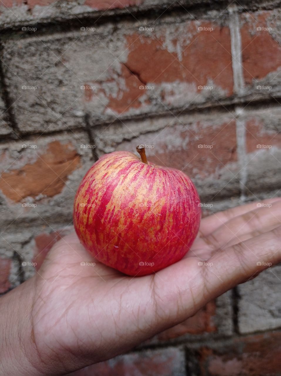apple on hand