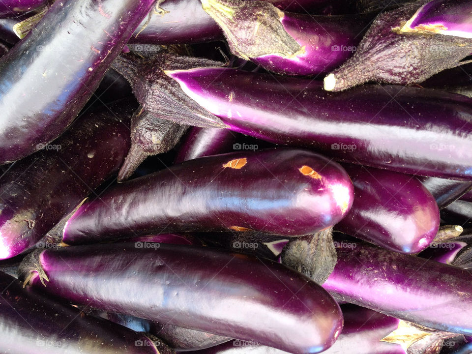 california market aubergine eggplant by alasdair