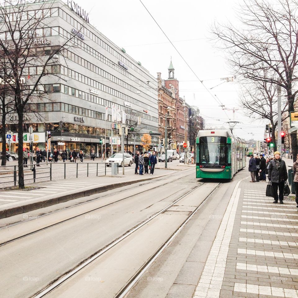 tram stop helsinki