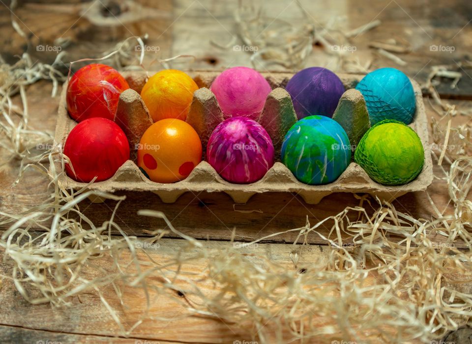 colorfull easter eggs