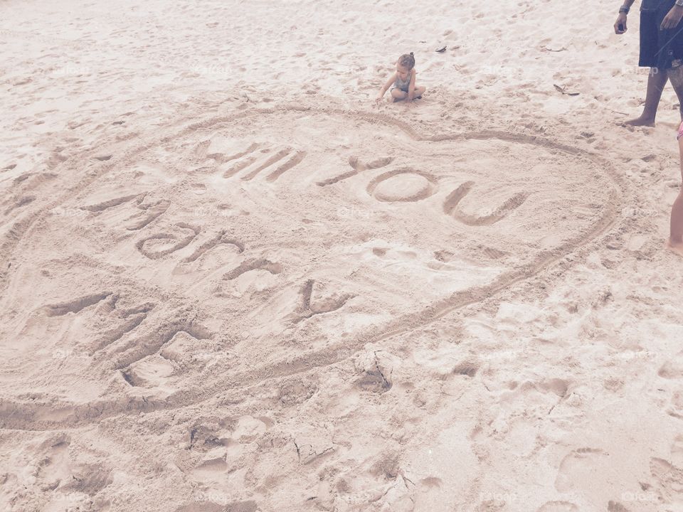 Will you marry me in sand