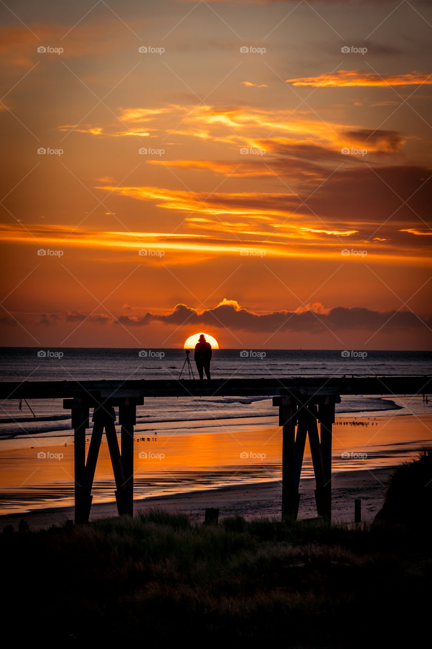 Sunrise down Steetley pier