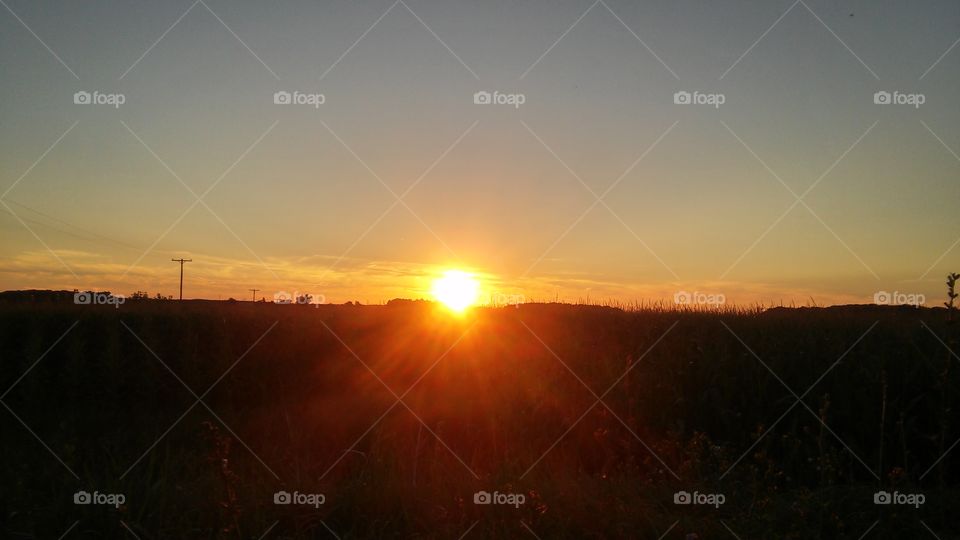 Sunset, Landscape, Dawn, Sun, Evening