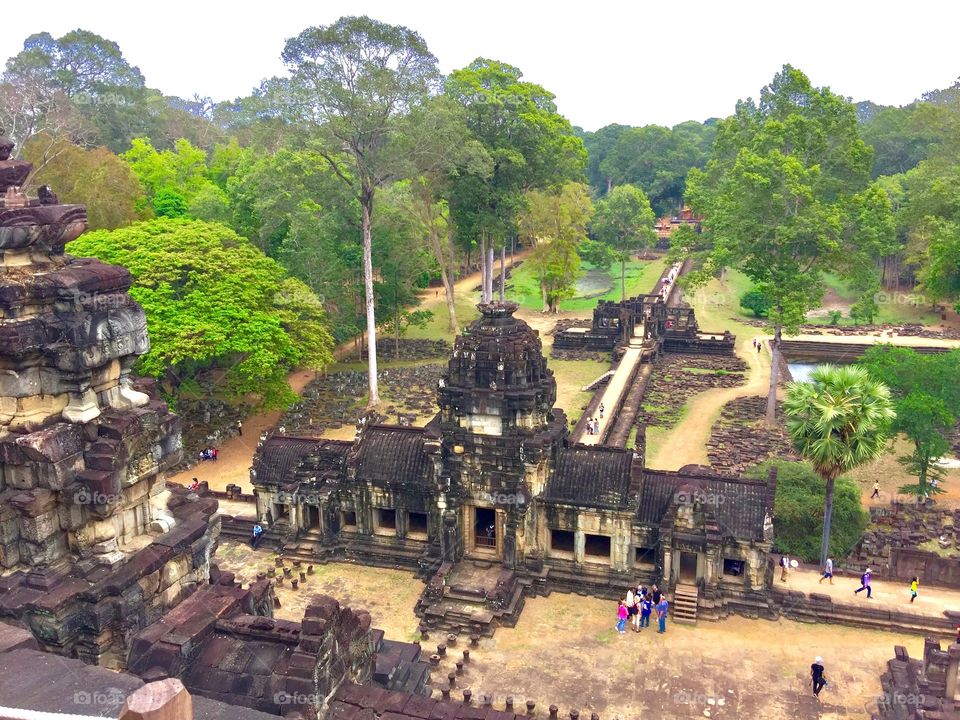 Overview of a temple in Angkor Wat