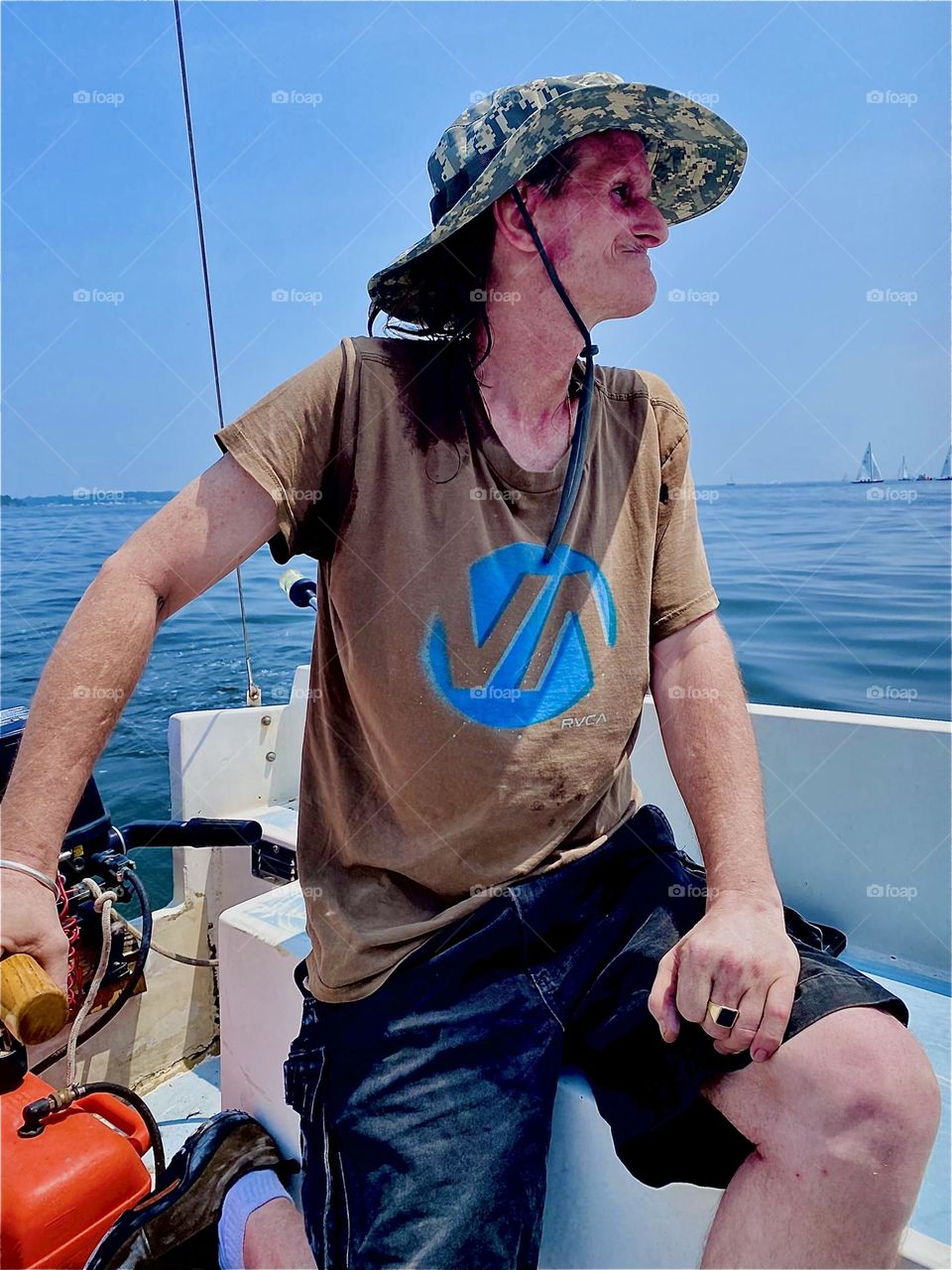 Captain “Timothy Trespas” is navigating the “Atlantic Ocean” from the “Mamaroneck” marina down along the “East River” towards “Manhattan” and then to “Newtown Creek” in LIC, Queens. 2023. Hypnotic Productions