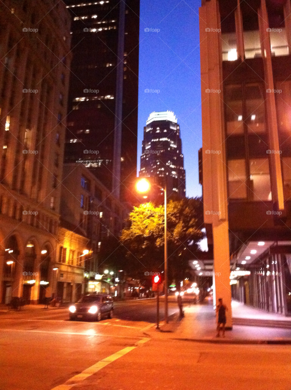 los angeles street night usa by paulcowell