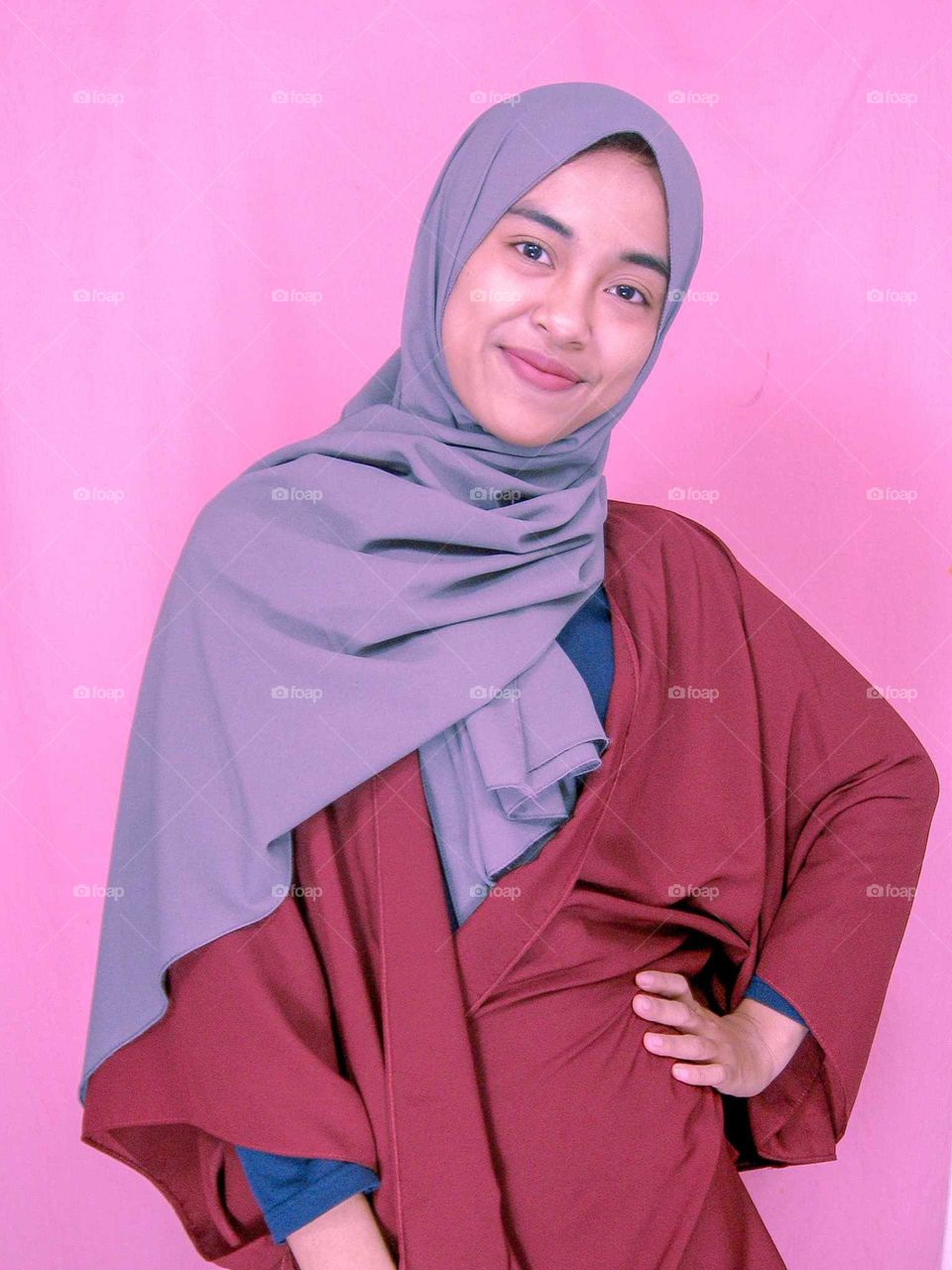 a stylish hijab girl