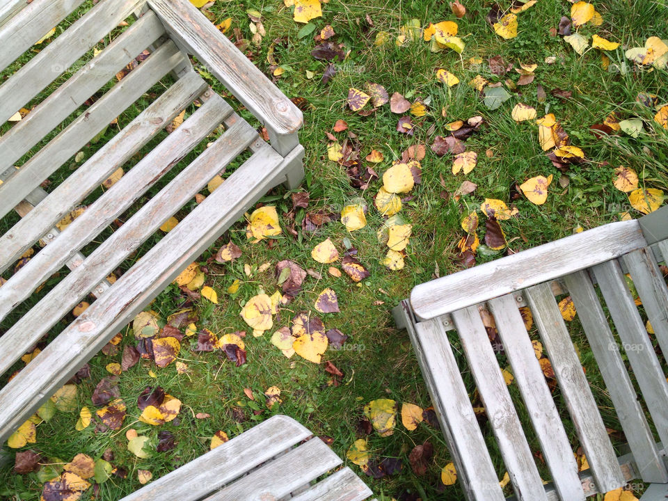 autumn bench landscape green by alexchappel