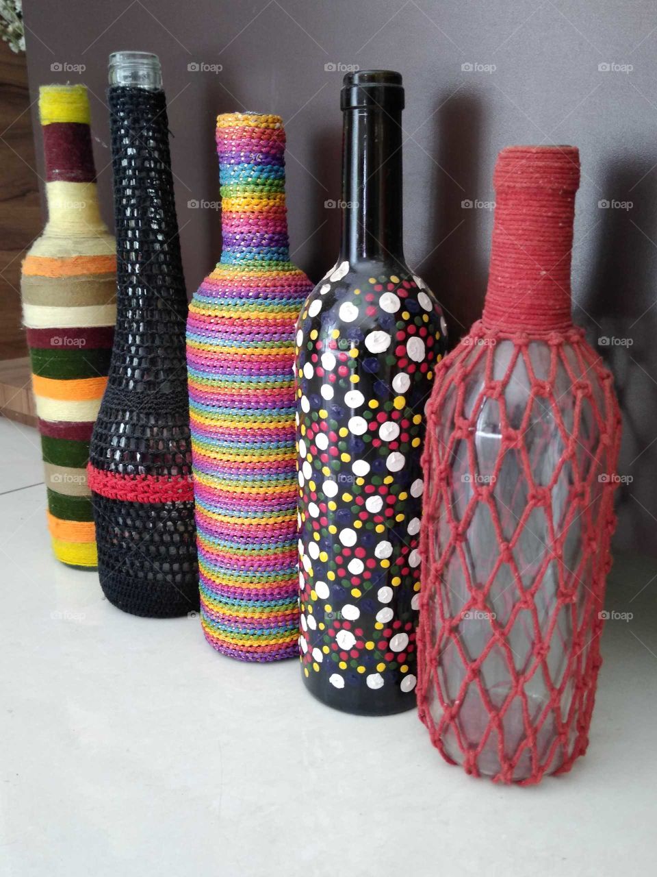 a beautiful homemade designed bottles