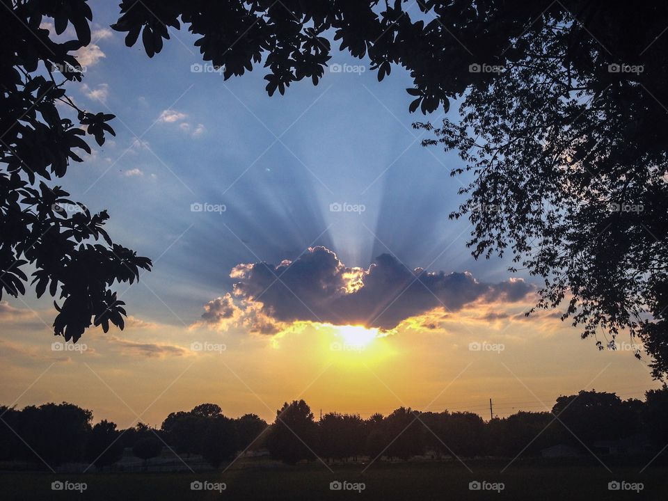 Cloud with sunrays 