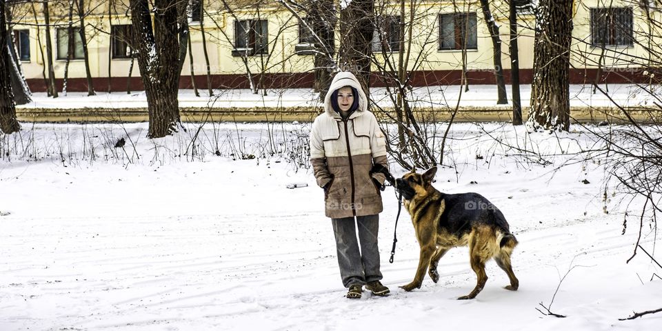 Girl and her dog