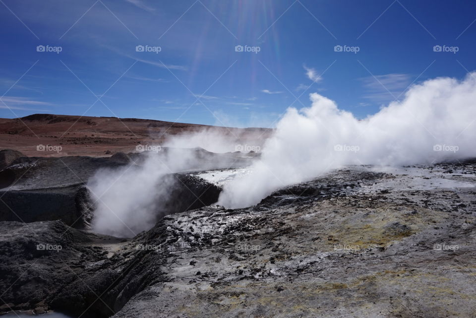 Volcano, Eruption, Steam, Hot Spring, Geyser