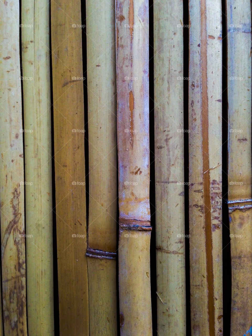 Natural wood bamboo wall