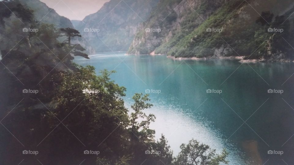 Piva's lake in Montenegro