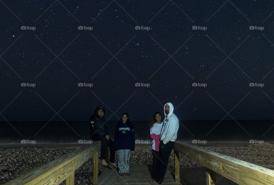 Starry night with friends
