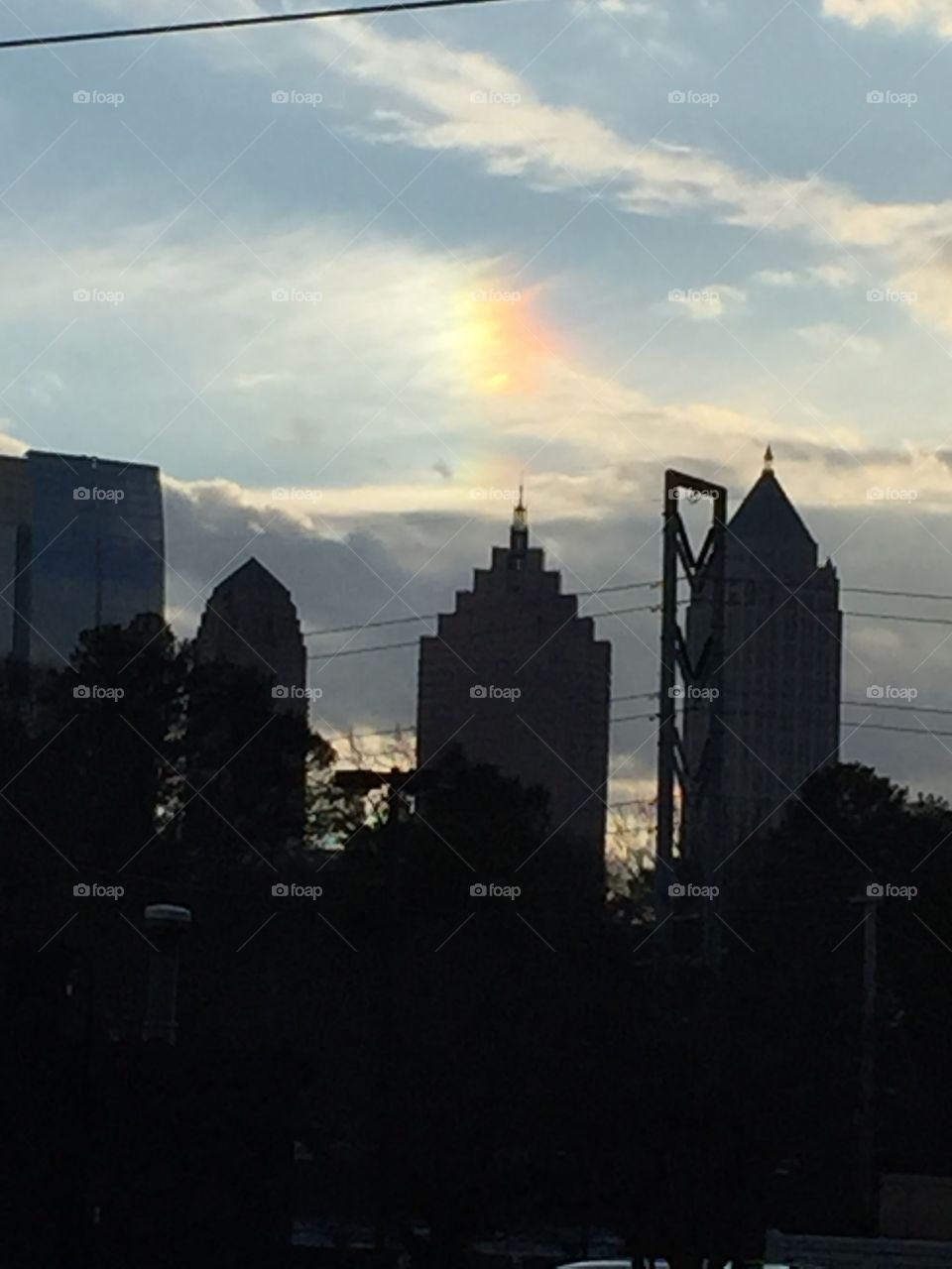 Tiny rainbow reflection