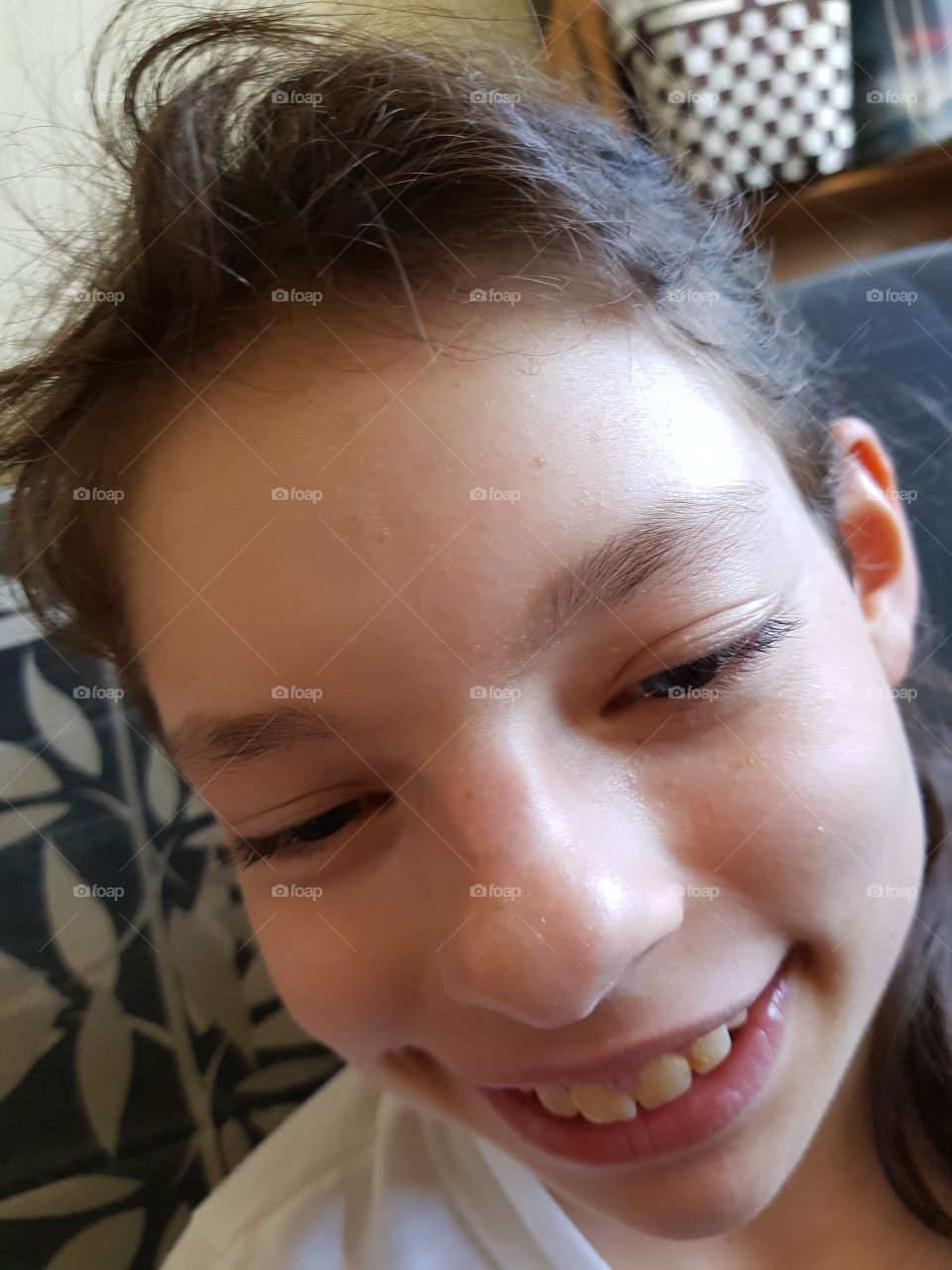 portrait of a girl without  filter