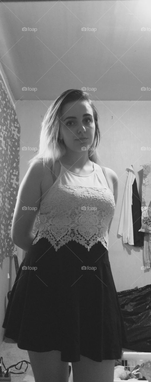 Portrait of gorgeous woman at home