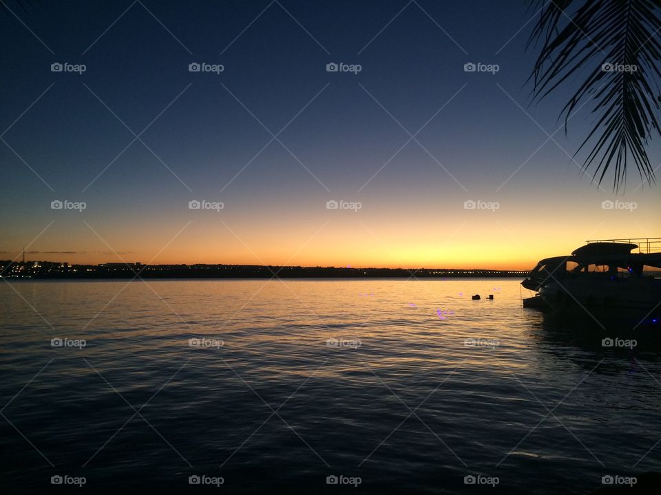 Sunset at Paranoá Lake, Brasília, Brazil