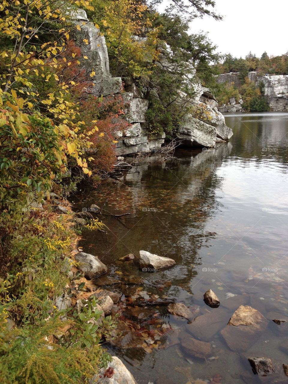 Lake Minnewaska and Fall foliage