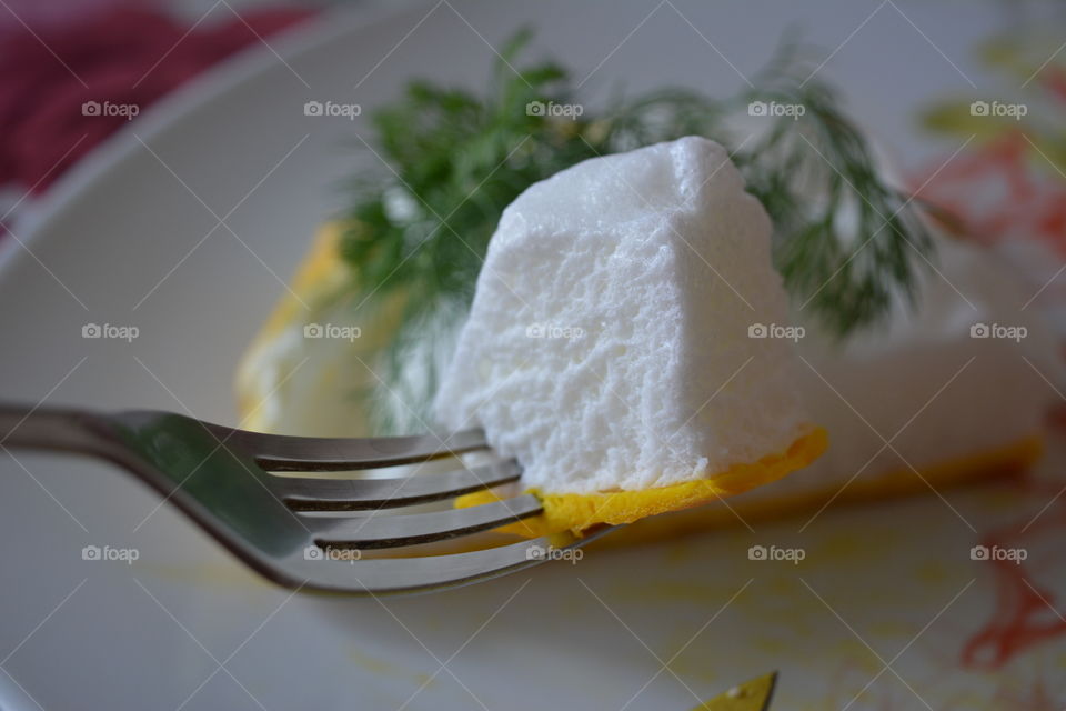 Close-up of cake with fork