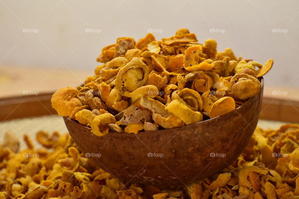 Close-up of cereal in bowl overflowing