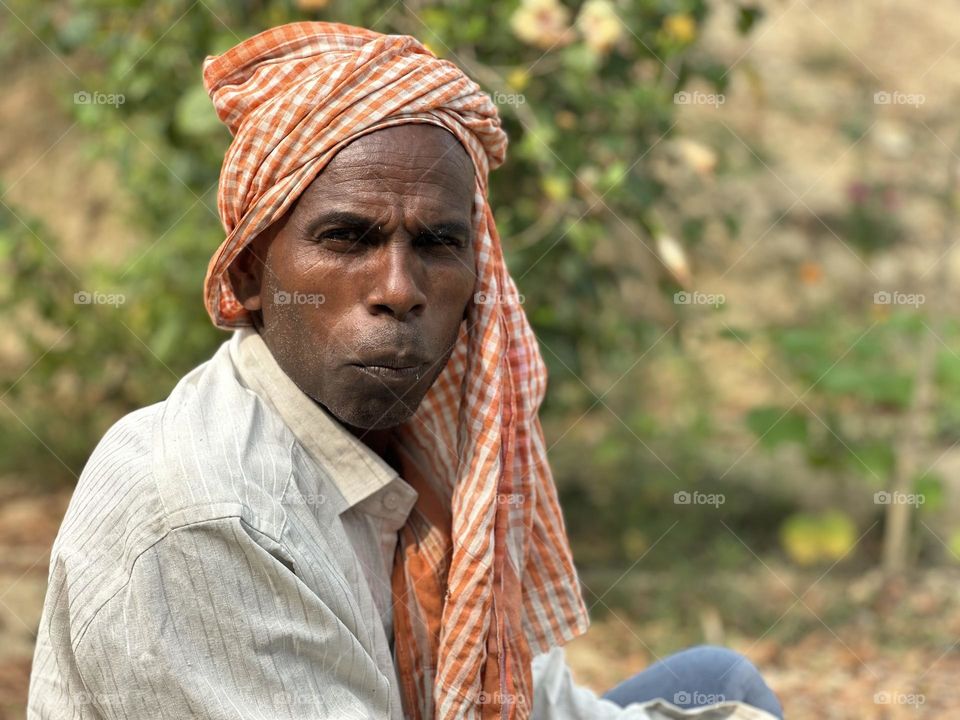 Portrait of Indian worker 