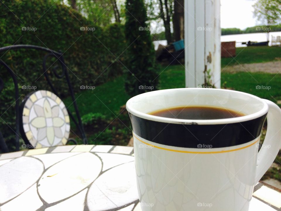 Morning coffee in the garden 