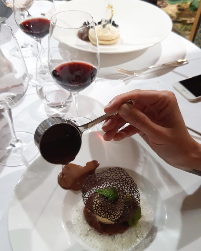 sweet dessert in manoir des lys at Bagnoles Normandy
