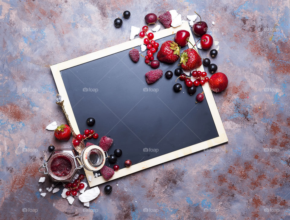 Fruit jam with berries