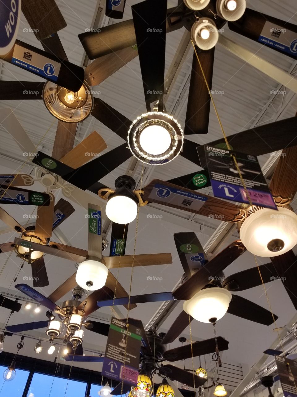 Ceiling fans at Menards