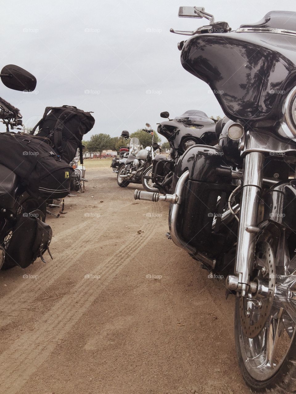 Motorcycles . Motorcycle meeting and brake