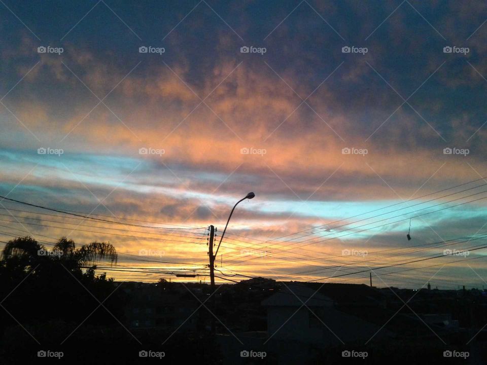 Landscape, Sunset, Dawn, Sky, Silhouette