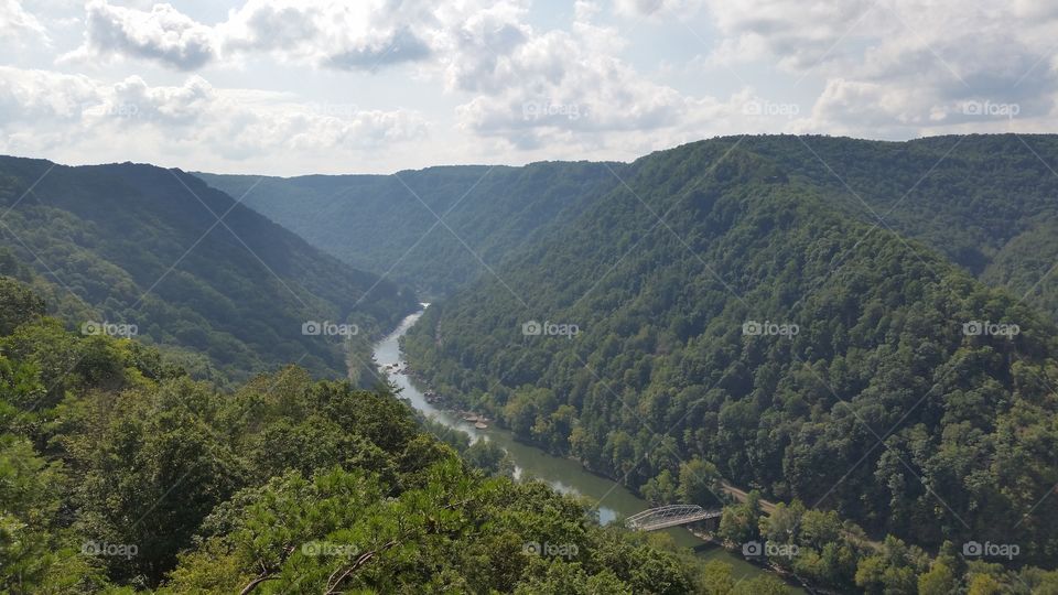 New River Gorge. beatuful overlook of new River gorge