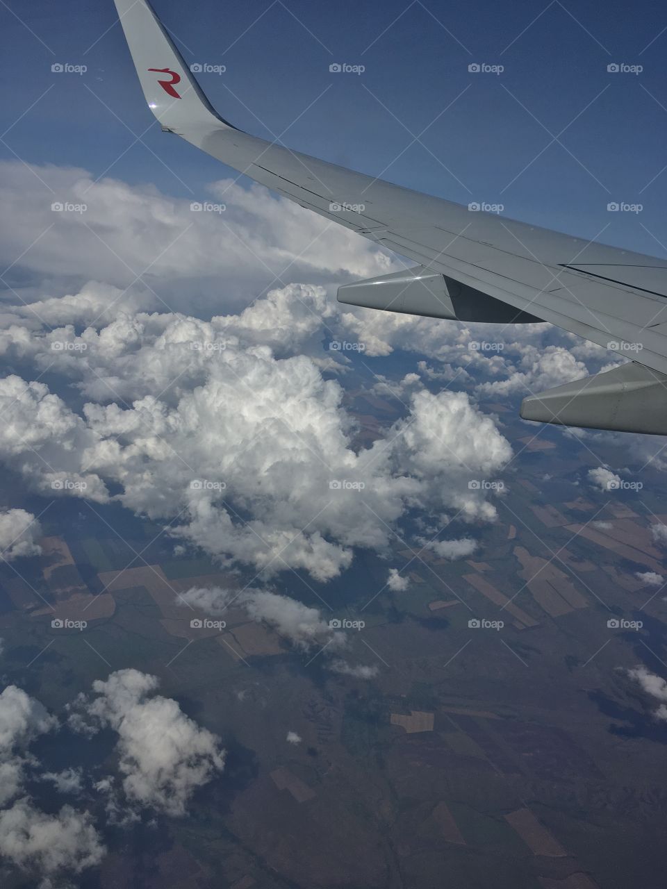 Облака с самолета как сладкая вата 