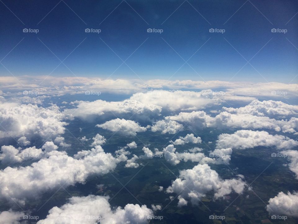Clouds over France. Clouds shot from an airplane
