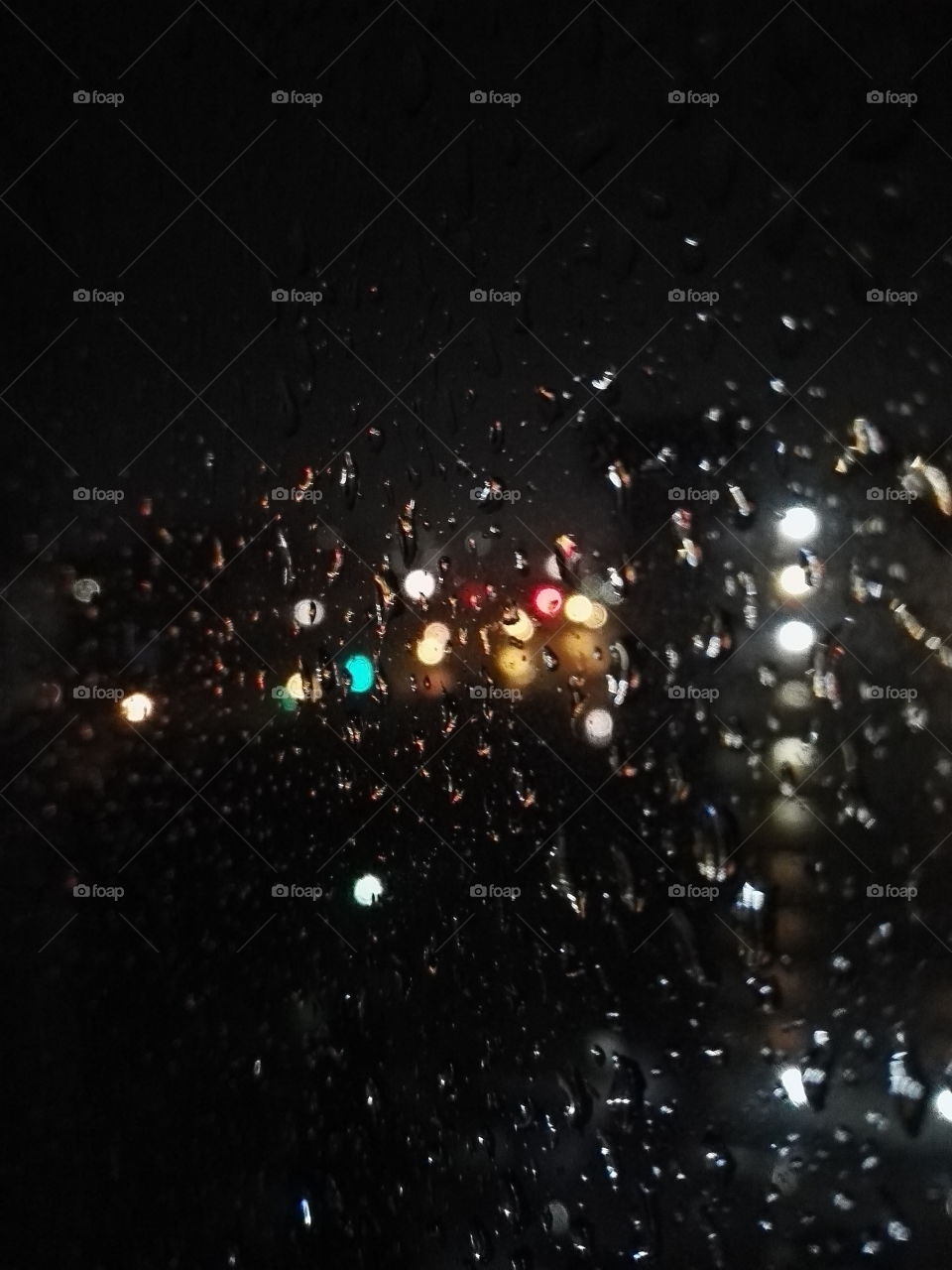 Rainy night lights