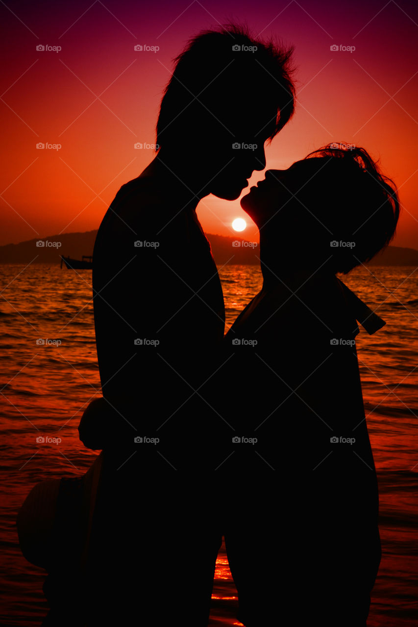 sunset couple