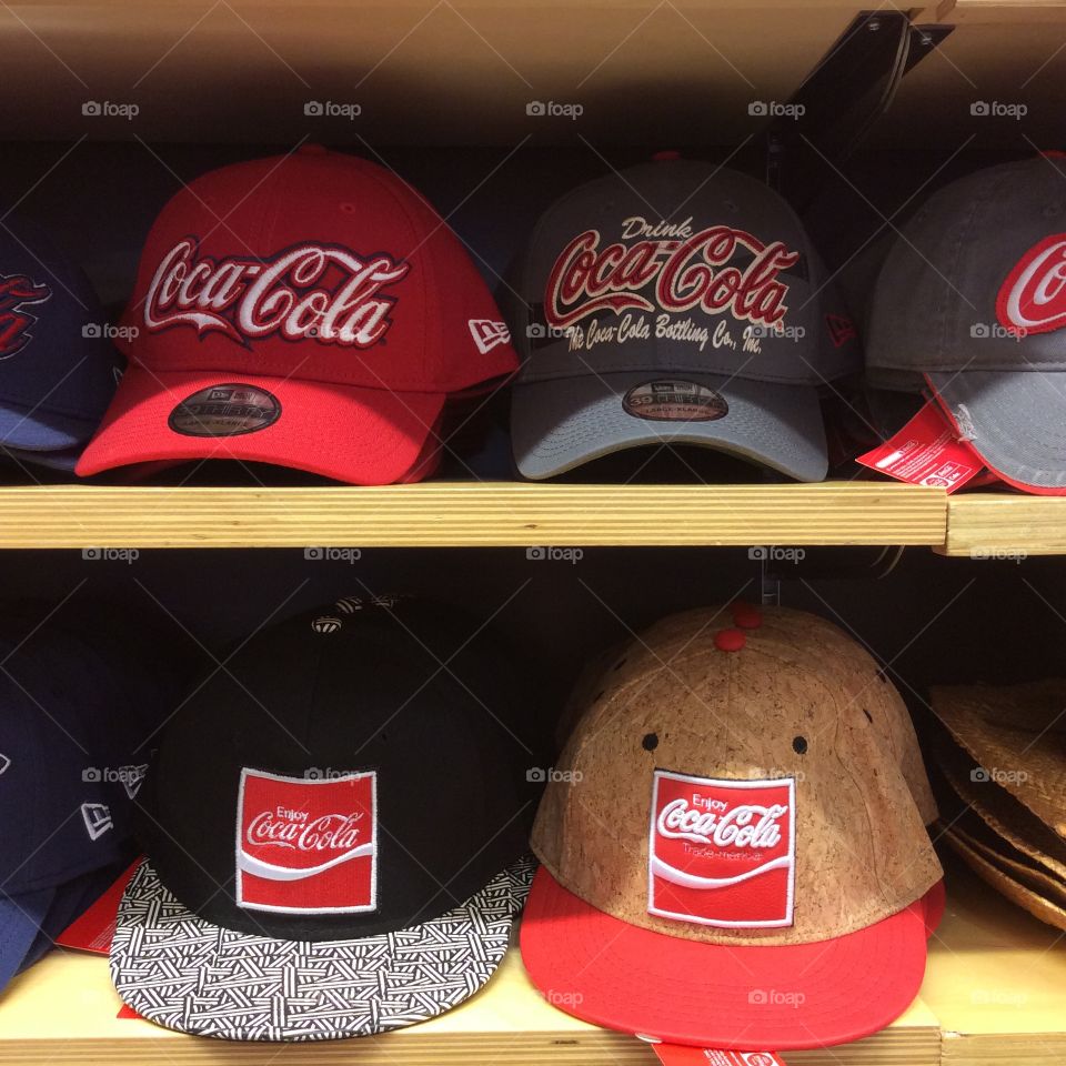 Coca cola hats. Coca cola store Las Vegas