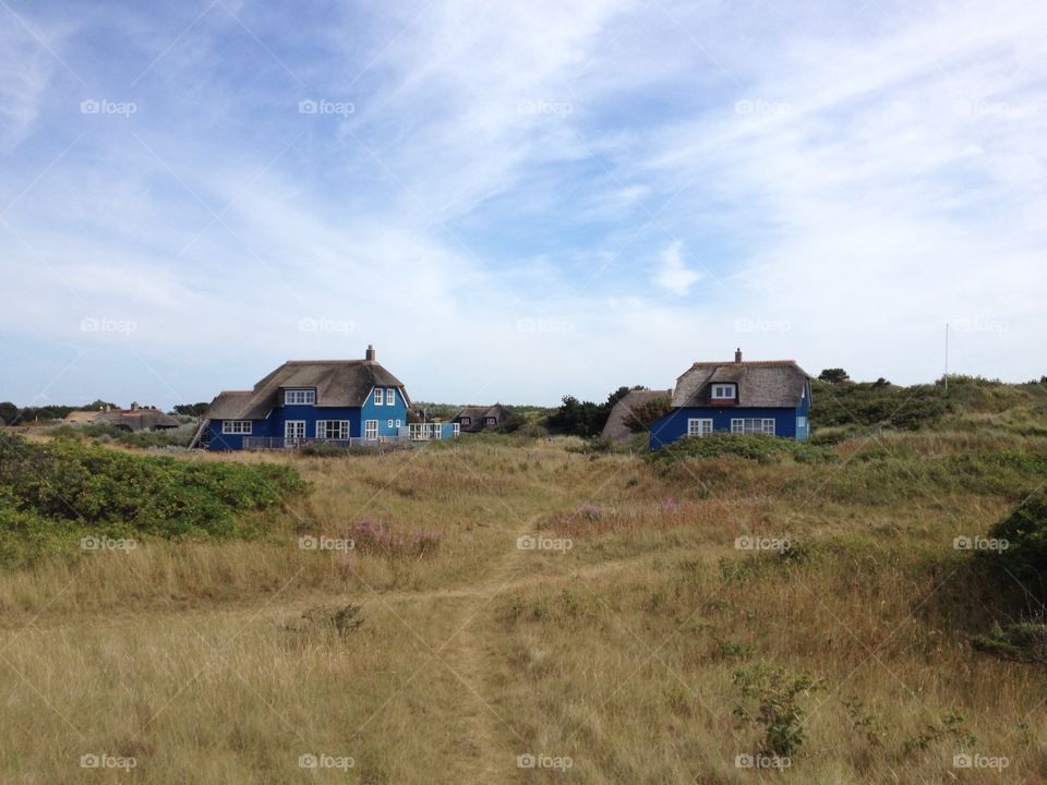 Blue Houses at the dunes