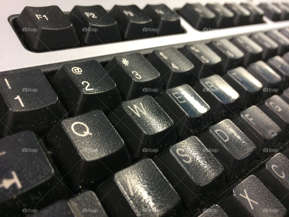 Keyboard. Random shot of keyboard at work